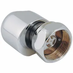 This single-bend supply arm is made of brass with a chrome finish. It has a 1/2"-14 inlet connection and includes mounting hardware. Used to extend the reach of manual faucets in commercial or industrial plumbing installations.