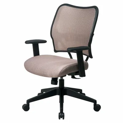 OFFICE STAR Office Chair: Space, Ht, Brown, Fabric Material, 17 3/4 in Back Ht - Adjustable-Arm Office Chairs