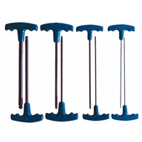 WESTWARD Hex Key Set: 6 - 10 Pieces, T, Metric, Single Ball End, Long, 8 Pieces, Black Oxide, 8 Tips
