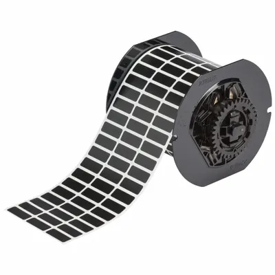 BRADY Pre-Cut Label Stock Roll: 3/8 in x 1 in, Rubber, Permanent Adhesive, 7,000 Labels - Brady Thermal Transfer Precut Label Rolls