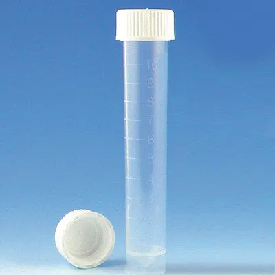 GLOBE SCIENTIFIC Test Tube: Test Tube, Polypropylene, 10 mL Capacity - mL - Plastic Test Tubes