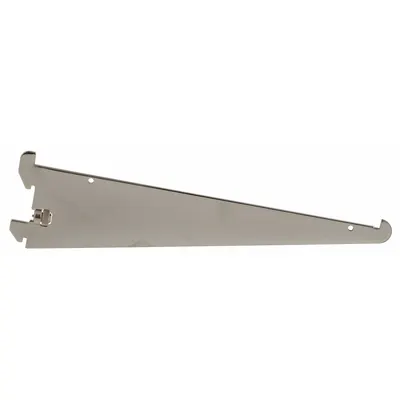 ECONOCO Shelving Bracket: Single, 2 in Slot Spacing, 1 in Slot Lg, 1/8 in x 12 in x 3 in - Brackets for Slotted-Standard Shelving
