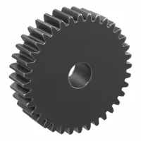 Hubless Spur Gear: Module m 1, 36 Teeth, 8 mm Bore Dia, Black Oxide Coated Carbon Steel, Plain Bore (MPN SSA1-36)