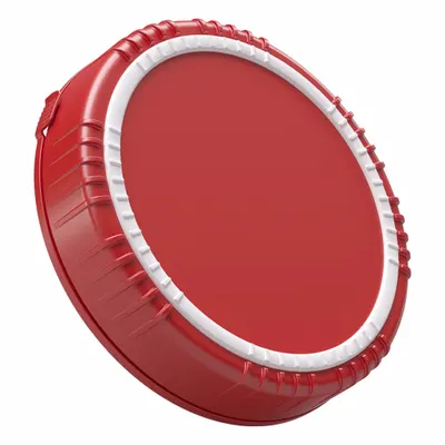 QORPAK Curtec Packo Lid: 38 mm Dia, Red, Polypropylene, 30 Closures Included - Screw On Caps