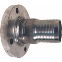 Barbed Hose Fitting: For 4 in Hose I.D., 316 Stainless Steel x 316 Stainless Steel, No Knurl, Rigid (MPN RFST40)