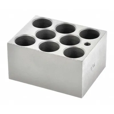 OHAUS Modular Block: Anodized Aluminum, 3 in Overall Wd, 3 3/4 in Overall Lg - Dry Bath Blocks