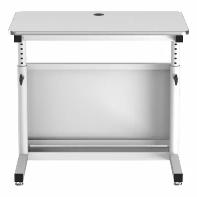 VERSADESK Standing Desk: White, Wood, 36 in Overall Wd, 24 in Overall Dp - Manual Adjustable-Height Desks