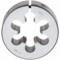 OSG Round Threading Die: 1 1/2"-6 UNC, 3 in OD, Solid, High Speed Steel (MPN 2715900)