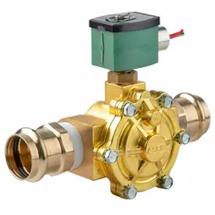 This 2-way/2-position normally closed solenoid valve is designed for on/off flow control of compatible fluids in industrial piping systems. It features a 1 in pipe size, 110V AC voltage, and a watertight coil enclosure. Typical applications include water treatment, irrigation, and process automation.