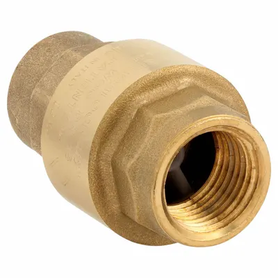 BONOMI VALVE: Swing, Inline Valve Body, 1/2 in Pipe Size, FNPT x FNPT, Brass - Brass Inline Disc Check Valves