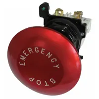 EATON Mushroom Head Push Button: Non-Illuminated, Mushroom Head Profile, Metallic, 30 mm, 1NO/1NC (MPN E34GDBJ2N8-1X)