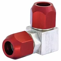 This 90-degree line splice repair fitting is used to restore damaged air brake or pneumatic lines in fleet and vehicle maintenance. It provides a durable connection without requiring replacement of entire line runs. Type 76073