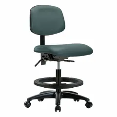 Vinyl Lab Chair, Armless, Blue, 21-28 1/4 in Height, 18 1/2 in Seat Width, 17 in Seat Depth