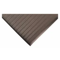 Antifatigue Mat: Ribbed, 2 ft x 5 ft, 3/8 in Thick, Black, PVC Foam, Beveled Edge (MPN 410S2760BL)