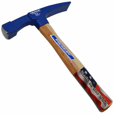 VAUGHAN Bricklayers Hammer, 24 oz.: 11 in Overall Lg, Wood Handle, Perpendicular - Bricklayer's Hammers