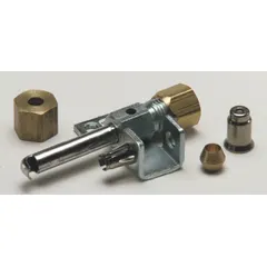 This universal LP pilot assembly from Robertshaw provides a constant flame for lighting the main burner in LP gas appliances. It features a straight threaded tip and includes 1/4 in tubing with an adaptor and fittings to adapt to 3/16 in tubing. Compatible with Uni-Line 1980-1970 series, it replaces OEM part number 2B/2BLC.