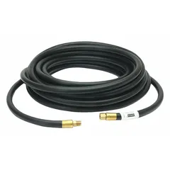 This PVC airline hose is designed for industrial air-supply applications, supplying breathable air in environments such as painting, chemical handling, or confined-space work. It has a 3/8 in inside diameter, a maximum pressure rating of 125 psi, and a 50 ft length.