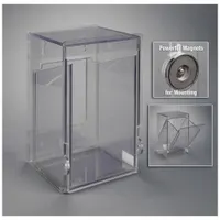 Gravity Close Bin: 8 in Overall Wd, 13 in Overall Ht, PETG, Clear, PPE/Supplies/Tubes, Wall (MPN AUTOBIN-M)