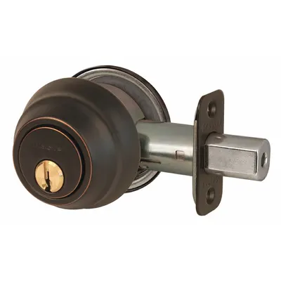 MASTER LOCK Deadbolt Lock: Cylindrical, 1 3/8 in Door Thick - Max - Standard Cylindrical Deadbolts