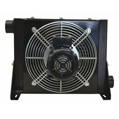Fan-powered aftercooler for compressed air systems, rated for 245 cfm and 208-230/460V AC, 3-phase. Removes heat and moisture from compressed air after the compressor discharge to protect downstream equipment.