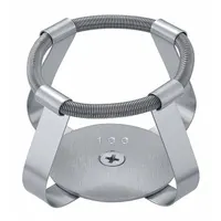Fixing clip accessory for securing vessels on lab shakers, vortex mixers, and rockers. Compatible with IKA model 0004278601. Overall length 2 3/8 inches, overall width 6 inches