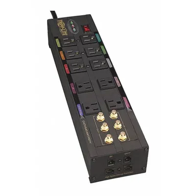 TRIPP LITE Outlet Strip: 10 Outlets, 8 ft Cord Lg, 3,840 J Rated Energy, 12 A Current - General Purpose Surge Protectors
