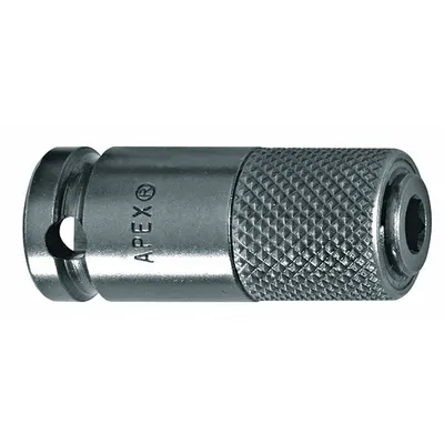 APEX Power Bit Holder: Oiled, 7/16 in Output Drive Size, Hex, 2 in Overall Lg - Power Bit Holder Sockets
