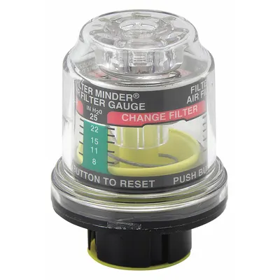BALDWIN FILTERS Air Filter Restriction Gauge, Plastic, 2 3/4 in Lg, AFG38D - Air Filter Accessories