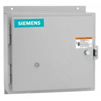 This enclosed non-reversing starter with electronic overload is NEMA Size 2, rated 45 A, 3-pole, with a 120V AC coil. It includes a pilot light and one normally open auxiliary contact. Screw terminals are provided for wiring. Suitable for starting and protecting three-phase motors in industrial applications such as pumps, fans, and conveyors