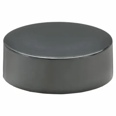 QORPAK Cap: 33 mm Dia, Black, Phenolic, Pulp/Vinyl, 33-400 mm Screw Closure Size - Screw On Caps