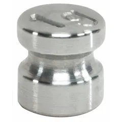 This Class 5 calibration weight has a nominal mass of 1 g and is constructed from stainless steel. Its cylinder shape is designed for metric system use. Used to verify and adjust the accuracy of precision balances and scales in laboratory, manufacturing, and quality control settings.
