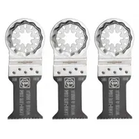 FEIN Oscillating Tool Blade: 1 3/8 in Blade Wd, 3 13/16 in Overall Lg, Bi-Metal, 3 Pieces, 3 PK (MPN 63502160270)