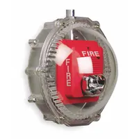 Clear polycarbonate guard for indoor fire speakers and strobes. Surface-mounts on walls, water resistant, includes mounting hardware. Protects existing fixtures without including an alarm