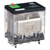 SCHNEIDER General Purpose Relay: Socket Mounted, 15 A Current Rating, 120V AC, 4PDT, F Socket (MPN RPM41F7)