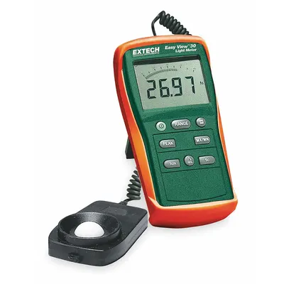 EXTECH Light Meter: Built-In Stand/Protective Cover/Protective Rubber Holster/Remote Sensor - Standard Light Meters