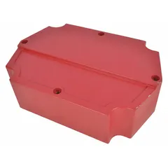 Replacement brake cover for Dayton 2XY32 and 2XY33 electric chain hoists. Encloses and protects the braking mechanism, preventing debris ingress during lifting operations in industrial facilities.