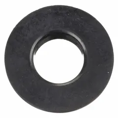 Full face Buna-N gladhand seal for air brake systems. Black, 0.343 in thick, durometer 60A-65A. Sold in a 50-pack. Does not include screen or dust flap.