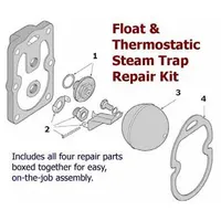 Steam Trap Repair Kit: For Erwel/Nicholson/Spence/Spirax-Sarco/Trunstall/Watson McDaniel/Watts (MPN FT125-4)