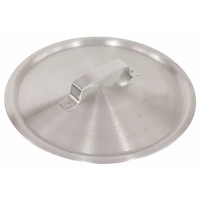 CRESTWARE Fry Pan Cover: 13 in Top Dia, Aluminum, Silver, Aluminum, Natural, 1.5 mm Gauge - Uncoated Frying Pans