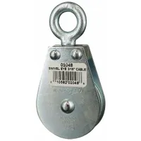 APPROVED VENDOR Pulley Block: Swivel, Upright Mount, Pulling, 600 lb Working Load Limit, Wire Rope