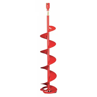 ECHO Ice Auger: 40 in Overall Lg, 8 in Overall Dia, Steel, Powder Coated - Earth Auger Bits