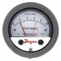 DWYER Pressure Switch/Gauge: 1/8 in NPT Female, ±2% Gauge Accuracy, A3000, 4 in Dial, Aluminum (MPN A3008)