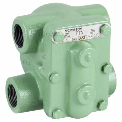 NICHOLSON Steam Trap: Cast Iron, 1 in FNPT, 1,450 lb/hr, 75 psi Max., 450°F Max. - Cast Iron C-Pattern Float & Thermostatic Steam Traps
