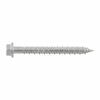 This hex-head screw anchor is designed for direct fastening into masonry, concrete, or block. It features a pointed tip for easy installation and a Stalgard® finish for corrosion resistance. Made from Grade 304 stainless steel, it is suitable for outdoor or industrial applications. Supplied in a 50-pack
