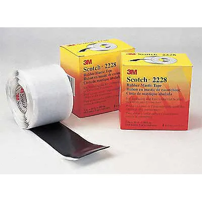 3M Electrical Tape: 2 in Wd, 3 3/8 yd Lg, 65 mil Thick, Ethylene Propylene Rubber - Moisture-Resistant Electrical Tape, Pads & Putty