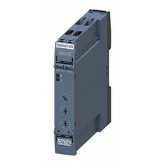 This DIN-rail mounted time delay relay from Siemens provides an On Delay function. It operates on a universal input voltage of 12 to 240V AC/DC and has a contact rating of 3 A at 24/250/400V AC. The 7-pin/terminal device is suited for industrial control applications such as motor sequencing and conveyor timing.