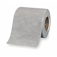 This roof repair tape is 6 inches wide, 50 feet long, and 25 mils thick. It is gray and made with MicroSealing Technology for adhesion. UV protected, it bonds to all materials except silicone. Used for sealing and repairing flat or low-slope roofs in industrial applications.