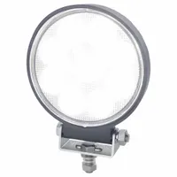 This ECCO floodlight is an LED unit designed for permanent surface mounting on vehicles and equipment. It features a bolt mount and blunt cut wires for electrical connection, providing wide-area illumination for tasks such as loading, maintenance, and off-road operations