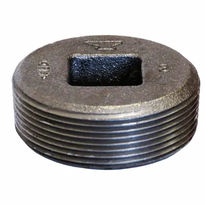 ANVIL 1/2 in Threaded Cast Iron Plug, 300 psi @ 150°F - Medium-Pressure Threaded Pipe Fittings