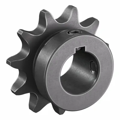 TSUBAKI Single Strand Sprocket: 40, For 1/2 in Chain Pitch, 3/4 in Bore Dia, 11 Teeth - Size 40 Fixed-Bore Roller Chain Sprockets